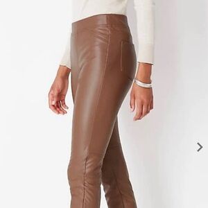 J-Jill Vegan Leather Pull on Pants.Size: Petite.Length: 36.5 inches